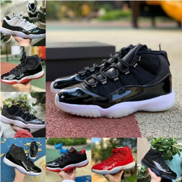 

2021 25th anniversary 11 mens basketball shoes concord bred space jam gamma blue 11s jumpman men women sports sneakers trainers