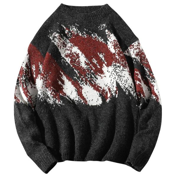 

men's sweaters 2021men harajuku sweater men hip hop streetwear spandex pullover o-neck fashion casual couple male -3xl, White;black