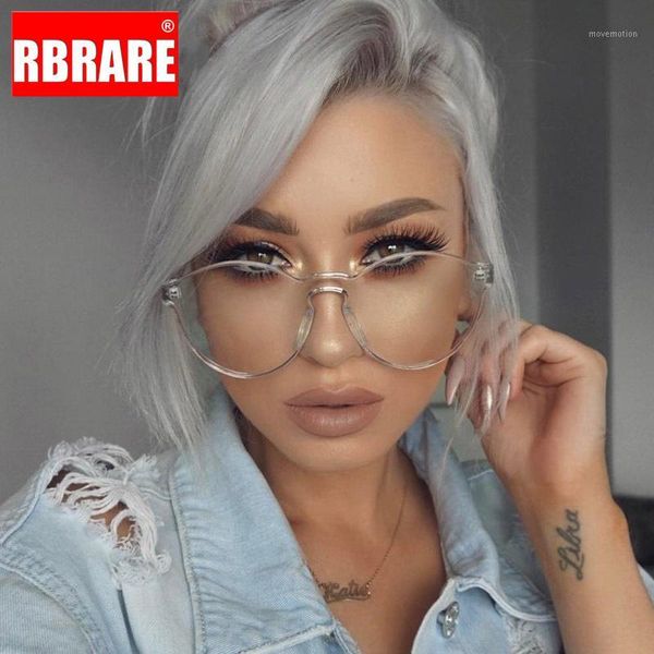 

rbrare rimless sunglasses women transparent siamese sunglasses women one-piece sun glasses vintage oculos lentes de sol mujer1, White;black
