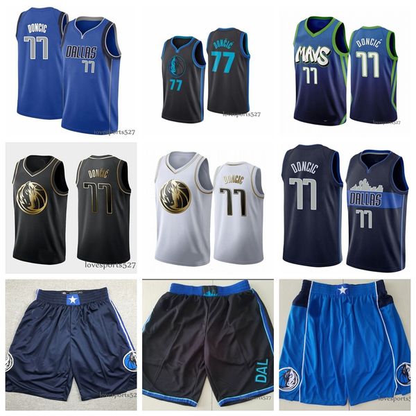 

далла mavericks джерси 77 luka doncic джерси 6 кристап porzingis 41dirk новицки платины баскетбольной короткие, Black;red