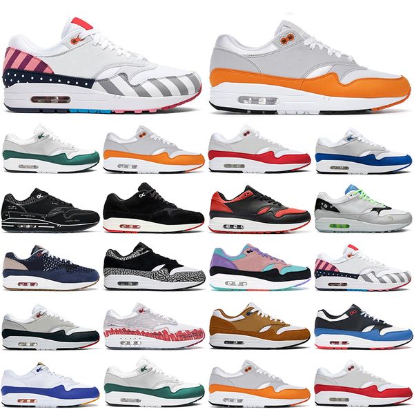 

2020 new 1 men women running shoes anniversary red royal orange green parra bred elephant mens trainers outdoor fashion sports sneakers