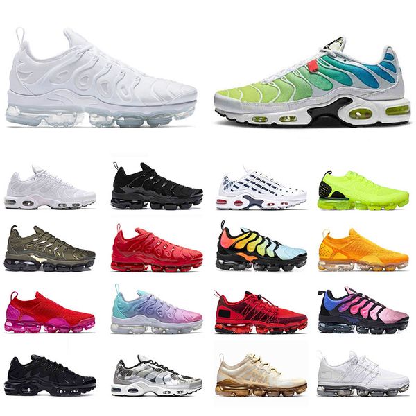 

2021 new plus tn mens womens running shoes size us 13 black white moc laceless fly knit pink cny red sneakers eur 47, White;red