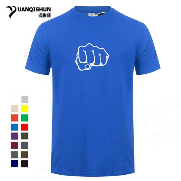 

sport fist printing t-shirt funny men's casual t shirts round neck cotton brand tshirt street hip hop tee harajuku