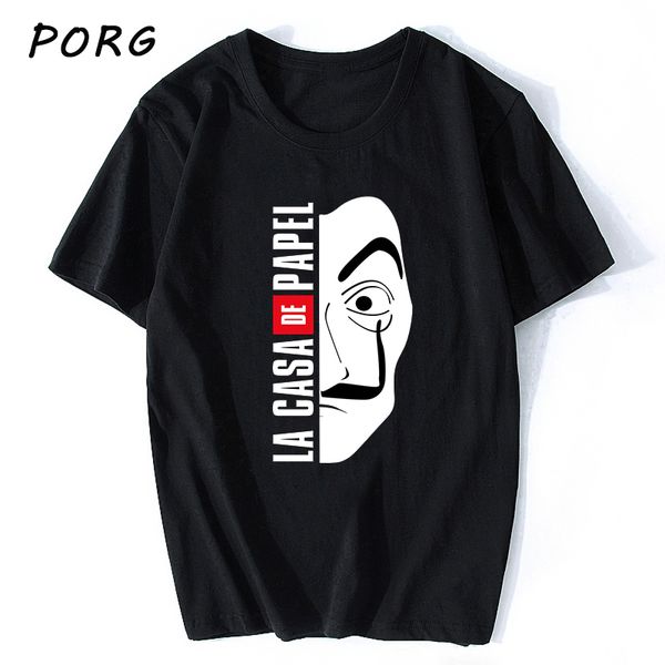 

la casa de papel black print casual streetwear harajuku camiseta masculina homme fashion sport hooded sweatshirt hoodie men t shirt