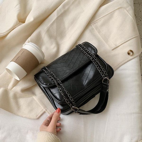 

small bag female bag new casual chain shoulder wild fashion retro stone pattern messenger small square