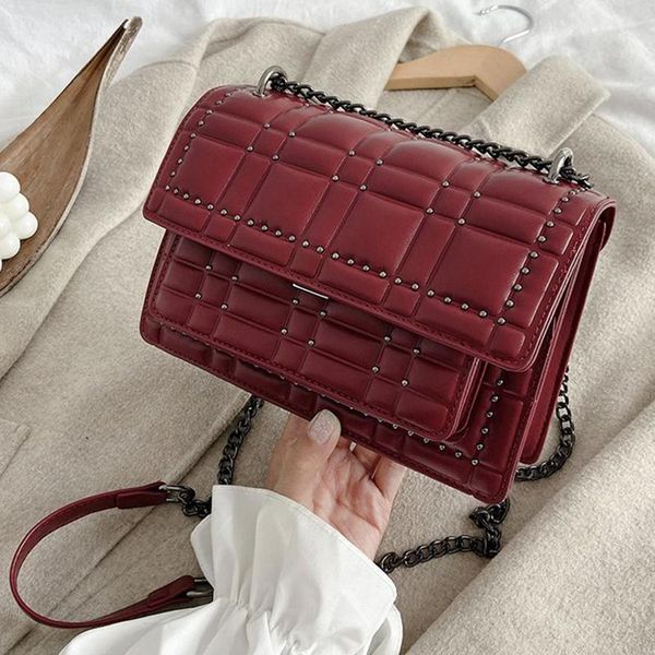 

rivet дизайнер кожа pu crossbody сумки для женщин 2020 trending diehe марка дизайнер плечо сумки женские cross body bag