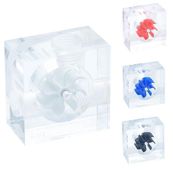 

fans & coolings acrylic pc computer water cooling flow g1/4 thread 3-ways meter indicator cold liquid rate1