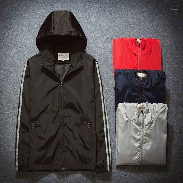 

spring and autumn recreational cap jacket fashion sunscreen sports windswear men's jacket1, Black;brown