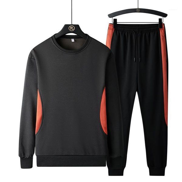 

2021 new men's two-piece handsome leisure suit in autumn and spring men sets 81261, Gray