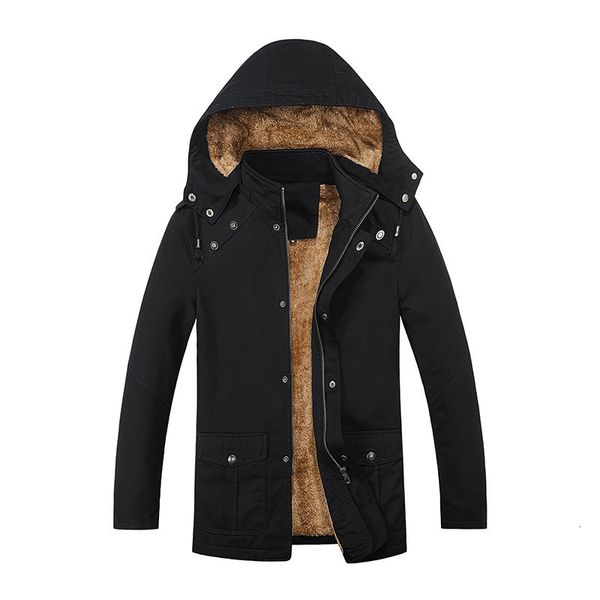 

thick winter coat men's padded tide brand down cotton jacket, Black
