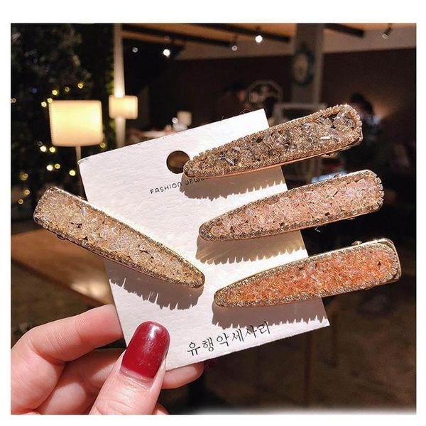 

fashion boutique crystal girls hair clips princess women designer hair clips kids barrettes hair accessories wmtdny whole2019, Golden;silver