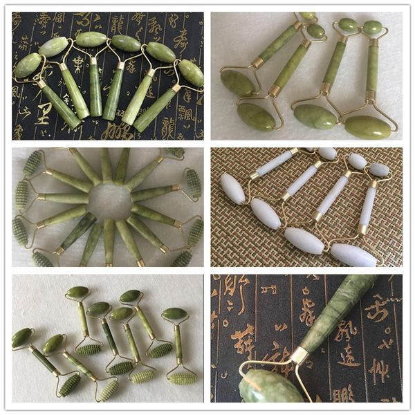 

new massager device portable pratical jade facial massage roller anti wrinkle healthy face body head foot nature beauty tools 6 styles