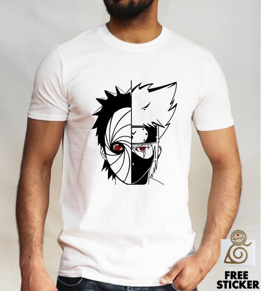 

naruto kakashi vs obito uchiha sharin gan anime cosplay gift brand tees print harajuku brand sport hooded sweatshirt hoodie t shirt