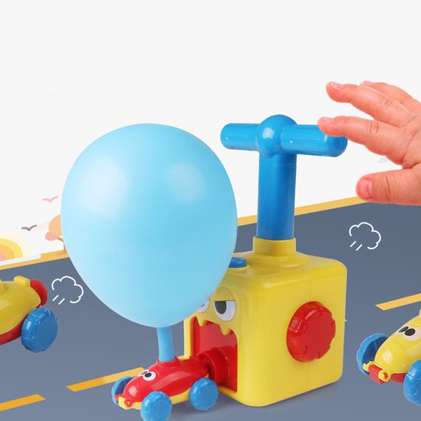 

power balloon car air power press inflate balloon driven car children science and technology teaching tools q0115