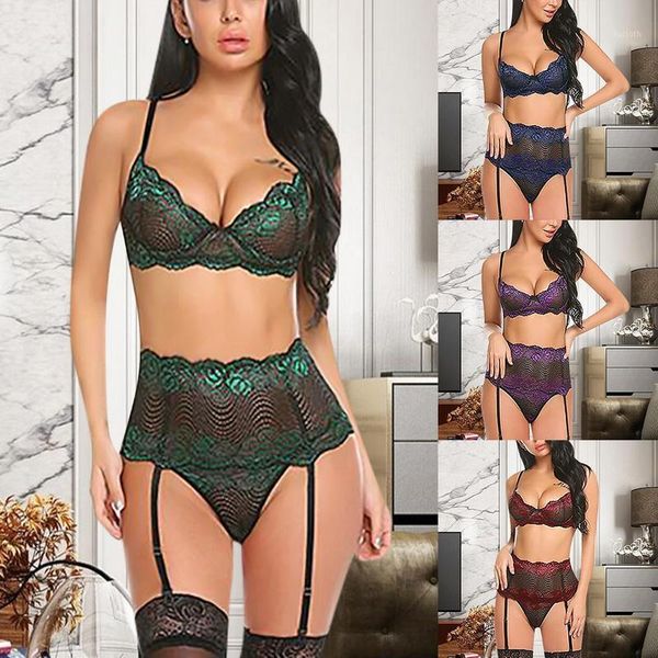 

fashion women lace stockings garter belt lingerie set with g-string suspender thigh-high woman sets1, Red;black