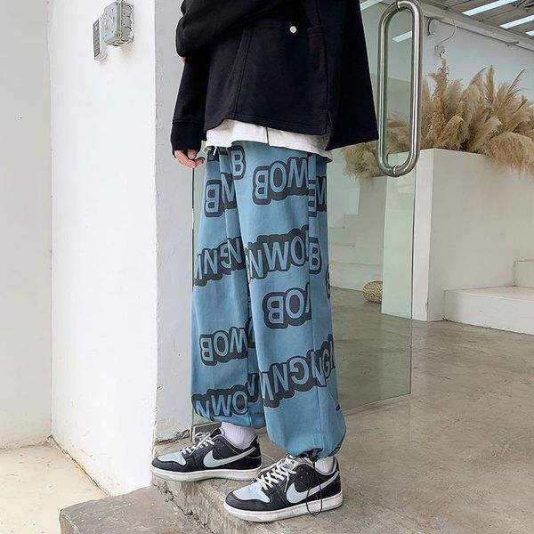 

2021 trousers spring and winter new bouquet foot sports pants s-3xl youth male clothes ogy2, Black