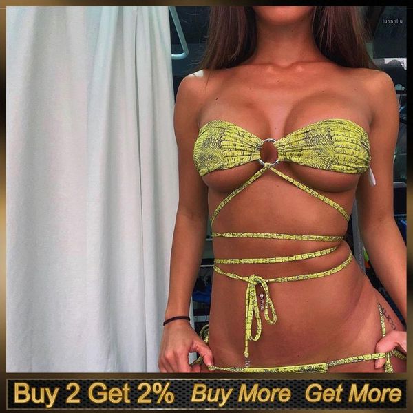 

bikinis set eillysevens 2 piece snake print swimsuit women bikini push-up padded bra swimwear bikinis1