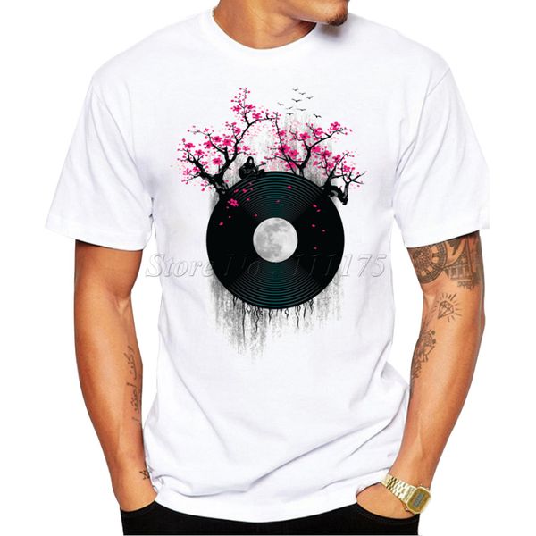 

fashion men's sound of happiness design t shirt male cool hipster floral printed summer tees sport hooded sweatshirt hoodie