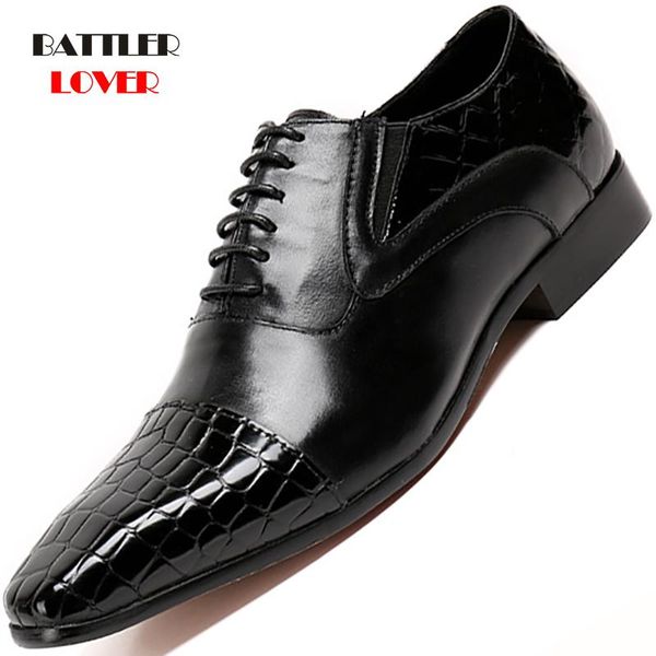 

men leather formal shoes snake skin prints men business dress classic style black lace up square toe shoes for oxford