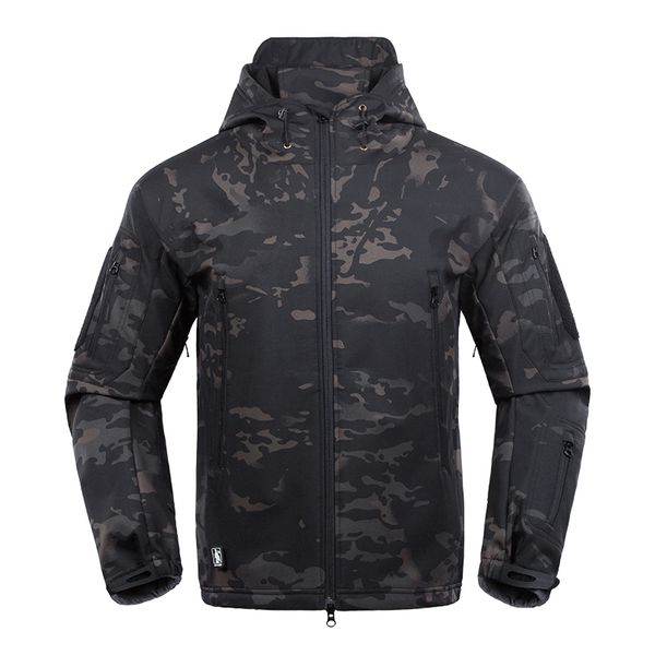 Uomini militari US Army Tactical Sharkskin Softshell Jacket New Brand Autunno Inverno Capispalla Camouflage Fleece Jacket Coat 201118