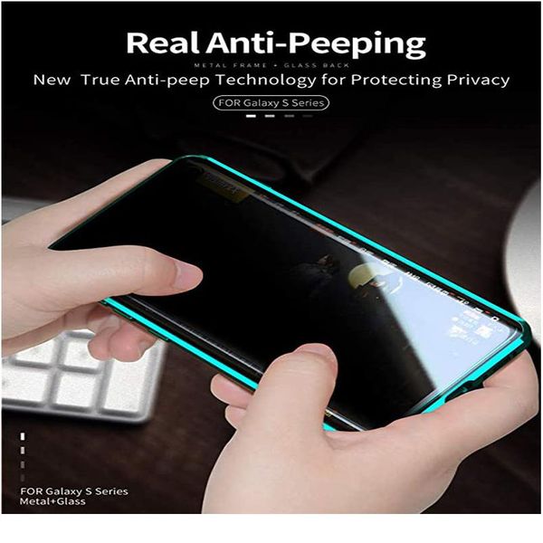 

360 full protection magnetic double-sided glass case for samsung note a51 a71 s9 s8 s10 a70 a50 10 9 jllwhp