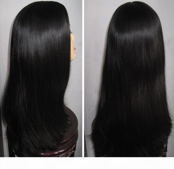 

10a grade human hair black color#1b sheitels 4x4 silk jewish wigs finest european virgin hair kosher wigs ing, Black;brown