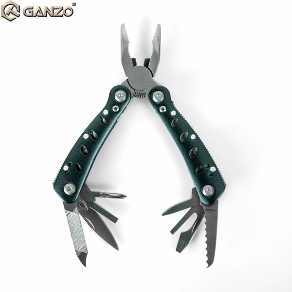 Ganzo Mini Multi Alicates Pocket EDC Camping Tool w / Nylon Bolsa 2019s (G101-S) luz azul dobrável alicate faca saco de faca ferramentas conjunto Y200321