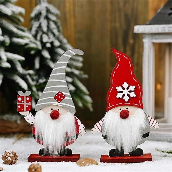 

wooden santa claus decoration gift wood crafts xmas ornaments for christmas home table decorations navidad new year