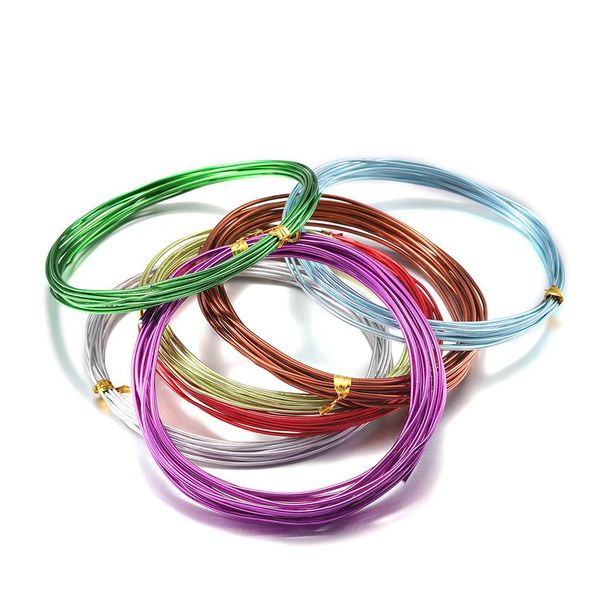 

2-10m/lot multicolor multi-function soft aluminum metal wire craft floristry wire for bracelet jewelry makings diy wmthcg, White;red
