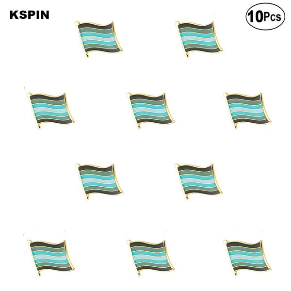 

demiboy lapel pin flag badge brooch pins badges 10pcs a lot, Gray