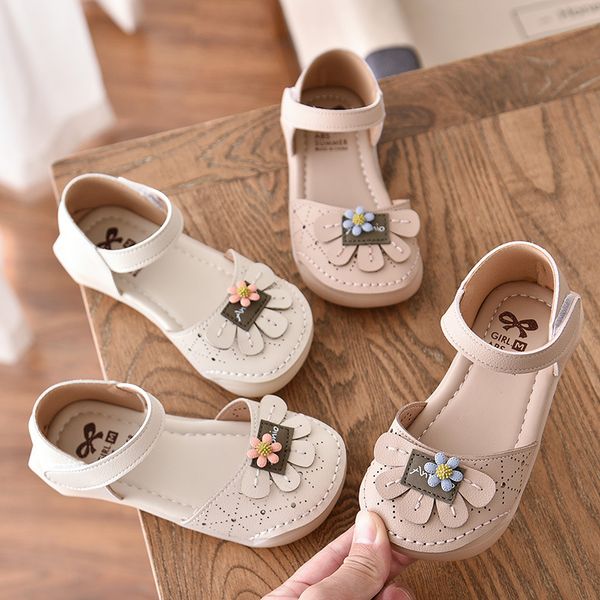 

2020 new brand summer 3d flowers girls sandals children baby girls princess sandals party children's shoes girl sandals d02282 lj200827, Black;red