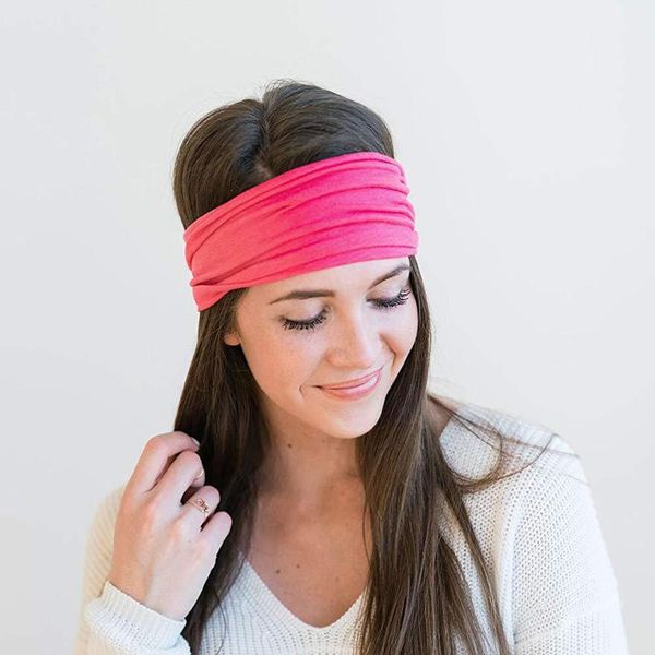 

women headpiece stretch turban sport yoga run bandage hair bands headbands men wide headwrap hairband hair acc qylnqt