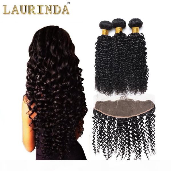 

human hair extensions weft malaysian curly 3 bundles with 13*4 lace frontal hair weaves hair bundles with frontal 4 pieces lot, Black;brown