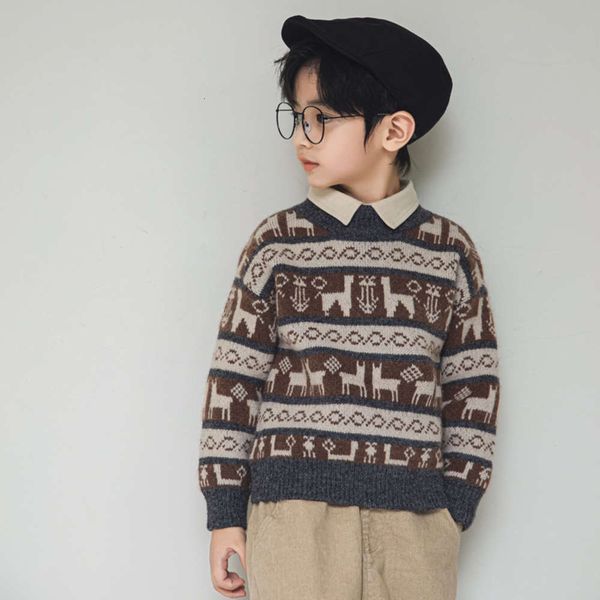 

winter wear new chine universi sweater korean children's boys' foreign sle pullover fashion, Blue