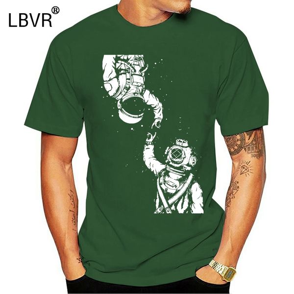 

print tee men short sleeve clothing " opposites " astronaut space deep sea diver graphic t shirt 031580 sport hooded sweatshirt ho