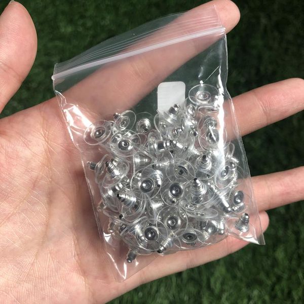 

100pcs/lot rubber earring backs ser earnuts stud earring back supplies for jewelry diy jewelry findings making acc jlltlf