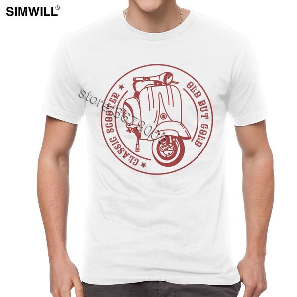 

sport classic scooter t shirt men cotton rider tees short sleeved round collar italy bike t-shirt