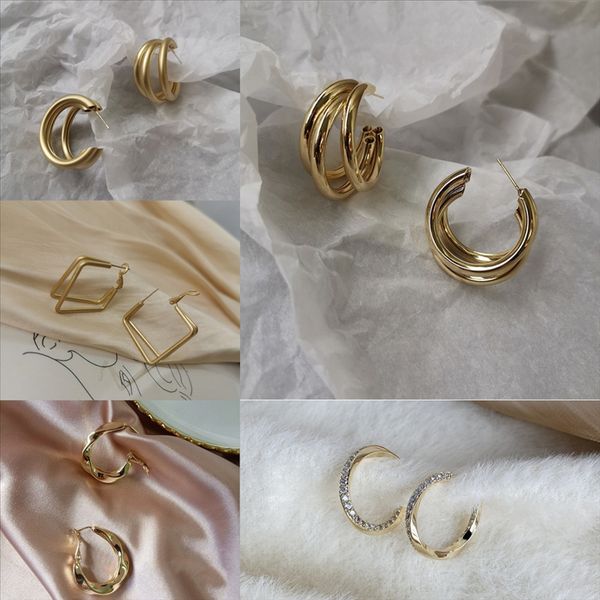 

wsd5 guangzhou jewelry market cz stud steel earring high moroccan silver sterling lovely asymmetric eye eyelash, Golden