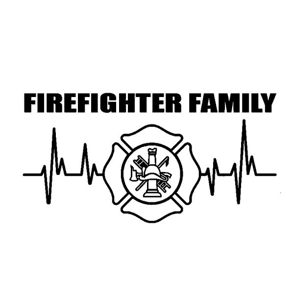 

17.2cm*8.8cm firefighter family with fireman the necessary tools new vinyl bright car sticker decal c18-0906