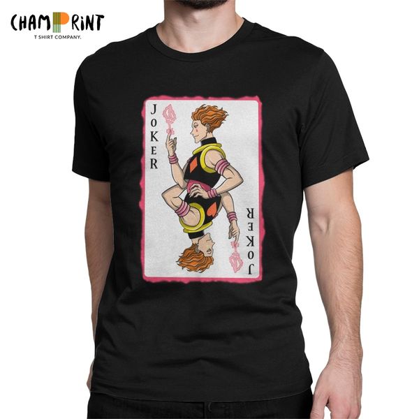 

sport men psycho joker t shirts hunter x hunter killua hisoka hxh anime 100% cotton clothes funny o neck tee shirt original t-shirts