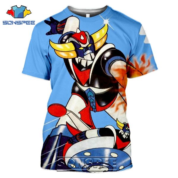 

goldorak vintage anime 3d print shirts harajuku graphic humor men clothing