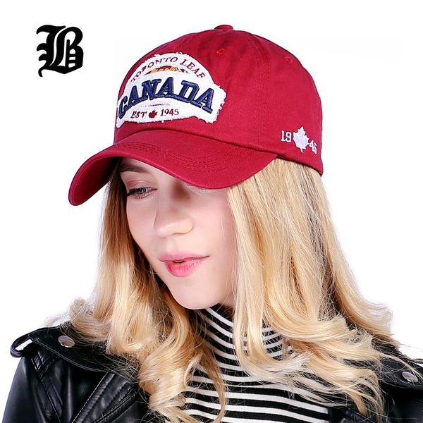 

flb] brand canada letter cotton embroidery baseball caps snapback hat for men women leisure hat cap wholesale f228 wmtrgn xhlove, Black;white
