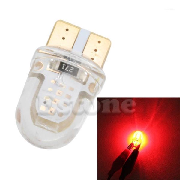 

1pc t10 194 168 w5w 8 smd led canbus silica bright license light bulb red1