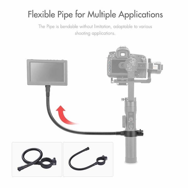 

zhiyun кран 2 1/4 резьбы металла держатель с гибкой трубкой для экрана монитора, светодиодная вспышка огней действий камеры (400мм