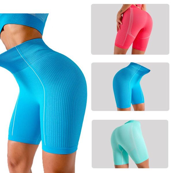 

2021 new sports seamless shorts women push-ups high waist fitness shorts women slim sports, White;red