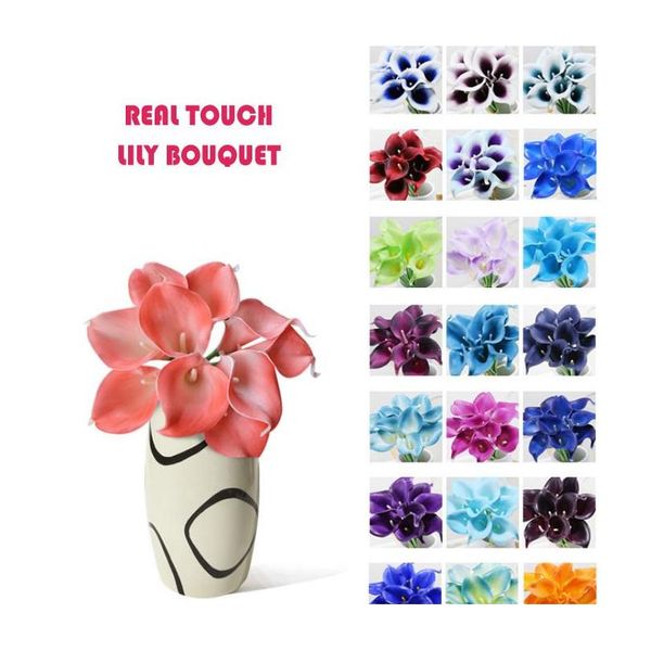 

wholesale 50pcs moq real touch lily simulation wedding flower bouquets artificial calla lily for bridal and home d wmtblw sports2010