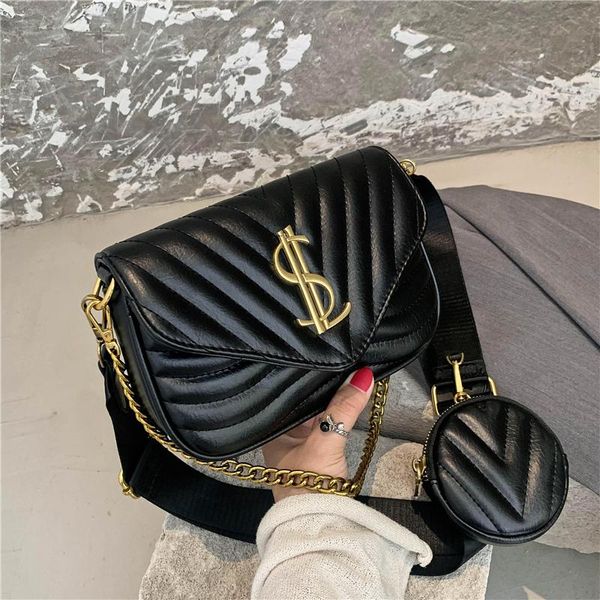 

chain composite bags for women 2020 fashion small crossbody shoulder bag pu leahter ladies purse and handbag sac a main bolsas