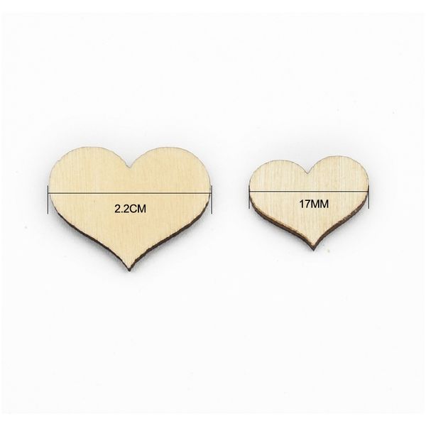 

100 шт. wood heart diy подарки коробки рождественские ремесла свадебные свадебные аксессуары клиренс сцена матча дома украшения дома f bbywu