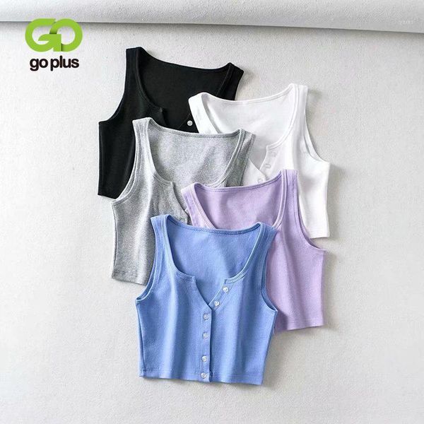 

goplus summer crop women solid short v-neck sleeveless womens clothes ropa mujer haut femme streetwear1, White
