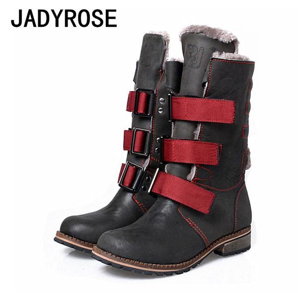 

gladiator design women winter snow boots genuine leather short bota feminina shoes woman round toe zapatos mujer stilettos botte, Black